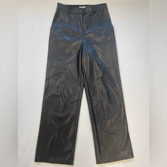 Aritzia Babaton Leather pants size 6 black - Picture 1 of 5